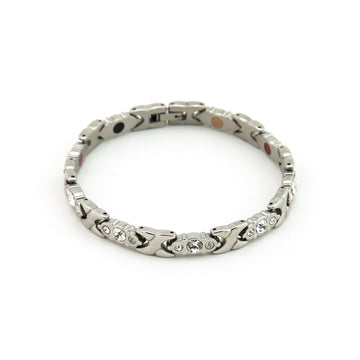 All The Stars - Negative Ion Bracelet, Stainless Steel with Swarovski Crystals